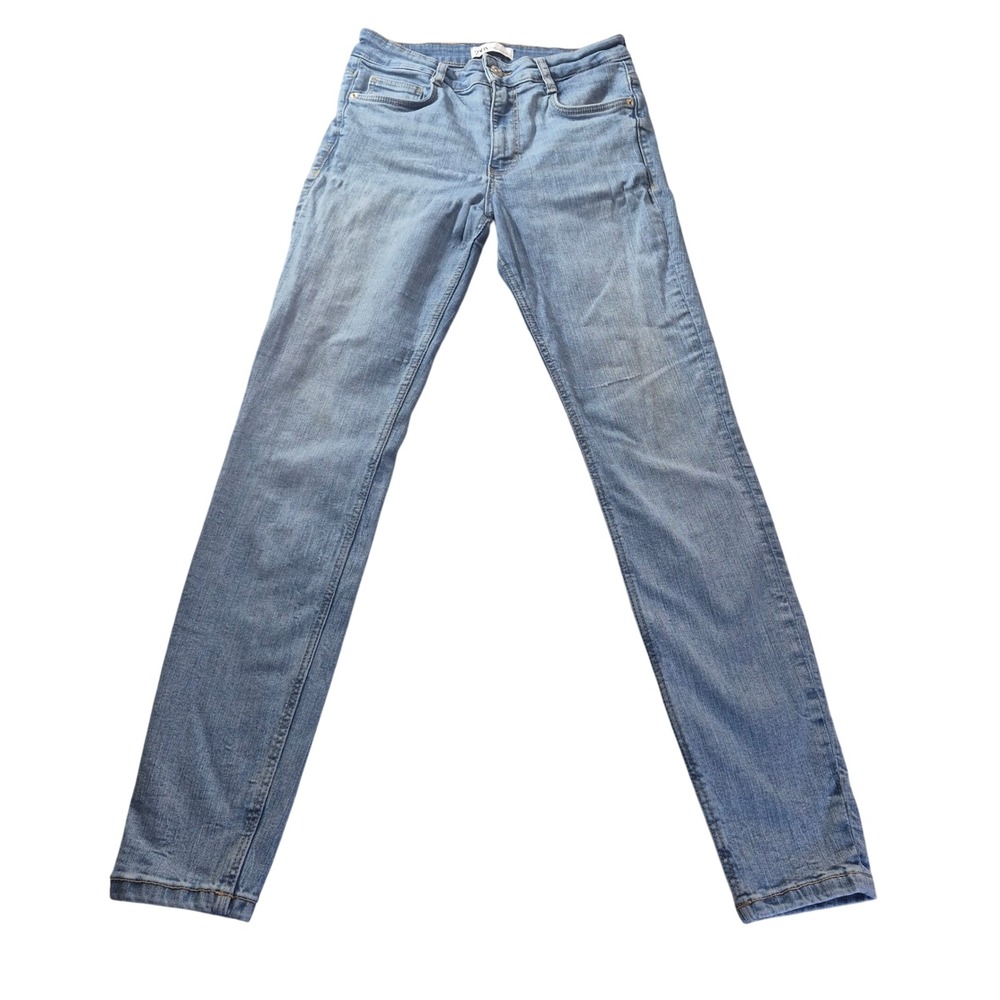 Zara Slim Fit Jeans Womens Size 6 Light Wash Denim Minimalist Normcore 90s Retro